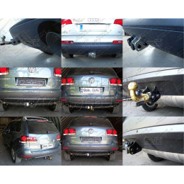 V052C GALIA Полностью оцинкованный фаркоп на Audi Q7 2006-2015, Porsche Cayenne 2002-2010, 2010-2018, Volkswagen Touareg 2002-2010, 2010-2018. Тип шара: C (горизонтальный съемный). Минималь