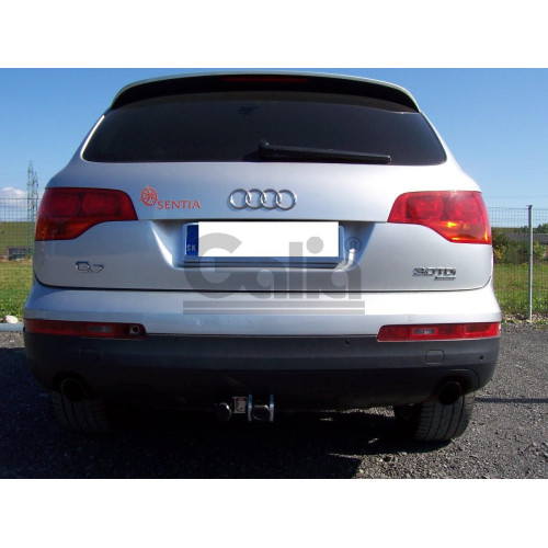 V052C GALIA Полностью оцинкованный фаркоп на Audi Q7 2006-2015, Porsche Cayenne 2002-2010, 2010-2018, Volkswagen Touareg 2002-2010, 2010-2018. Тип шара: C (горизонтальный съемный). Минимальная подрезка бампера. Нагрузки: 3500/140 кг, масса фаркопа 17,97 к