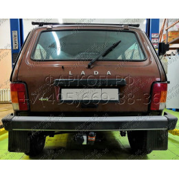 VAZ-21 AVTOS Фаркоп на Lada 4x4, 2121, 21213, 21214, 2131, 2329 1977- без снятия и подрезки бампера. Тип шара: H (несъемный сварной). Нагрузки: 1200/80 кг, масса фаркопа 11,5 к