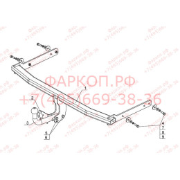 VW 32 AVTOS Фаркоп на Volkswagen Jetta VI 2011-2019. Необходима подрезка бампера. Тип шара: A. Нагрузки: 1500/75 кг, масса фаркопа 13,5 кг (без электрики в комплекте)