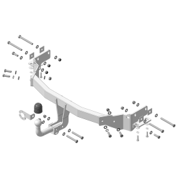 ZH103A ZINCAR Полностью оцинкованный фаркоп на Hyundai Santa Fe 2012-2018, Hyundai Grand Santa Fe 2014-2018, Kia Sorento 2012-2020, кроме Prime. Необходима подрезка бампера. Тип шара: A. Н
