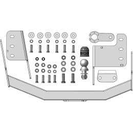 ZT106FE ZINCAR Полностью оцинкованный фаркоп на Toyota Fortuner 2, кроме TRD 2017- без выреза в бампере. Тип шара: FE. Нагрузки 2500/100 кг, масса фаркопа 20,4 кг (без э