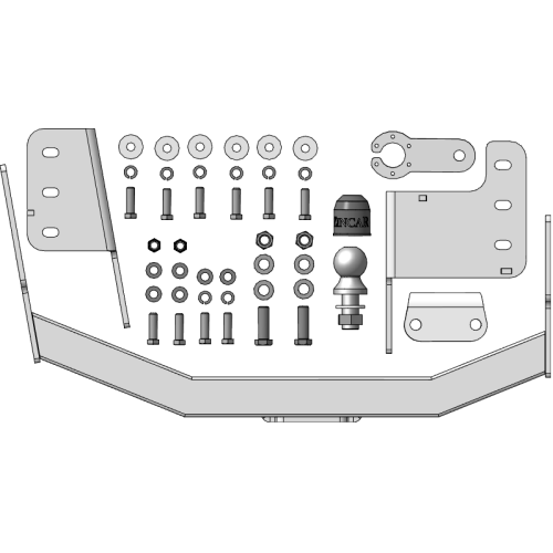 ZT106FE ZINCAR Полностью оцинкованный фаркоп на Toyota Fortuner 2, кроме TRD 2017- без выреза в бампере. Тип шара: FE. Нагрузки 2500/100 кг, масса фаркопа 20,4 кг (без электрики в комплекте)