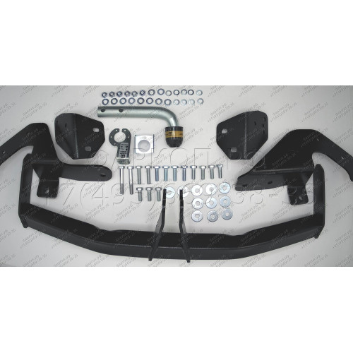 92506-A MOTODOR Фаркоп с оцинкованным шаром на Toyota RAV4 2013-2019. Необходима подрезка бампера. Тип шара: A. Нагрузки: 1500/75 кг, масса фаркопа 23 кг (без электрики в комплекте)