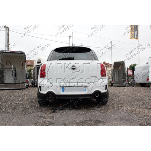 323097600001 WESTFALIA Фаркоп на MINI Countryman 4x4 2010-2017. Вертикальное быстросъемное крепление шара (снятие защищено ключом). Невидимый вырез в бампере. Нагрузки 1200/75 кг, масса фаркопа 21 кг