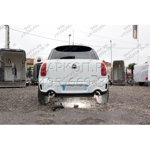 323097600001 WESTFALIA Фаркоп на MINI Countryman 4x4 2010-2017. Вертикальное быстросъемное крепление шара (снятие защищено ключом). Невидимый вырез в бампере. Нагрузки 1200/75 кг, масса фаркопа 21 кг