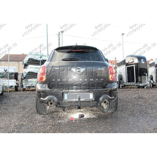 323097600001 WESTFALIA Фаркоп на MINI Countryman 4x4 2010-2017. Вертикальное быстросъемное крепление шара (снятие защищено ключом). Невидимый вырез в бампере. Нагрузки 1200/75 кг, масса фаркопа 21 кг