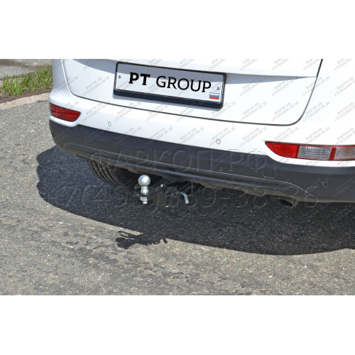 KSG-16-991122.00 PT GROUP Фаркоп на Hyundai Tucson 2015-2021, Kia Sportage 2016-2022 без подрезки бампера. Тип шара: E (легкосъемный шар под квадрат). Нагрузки: 2500/80 кг, масса фаркопа 16,7 кг (без электрики в комплекте)