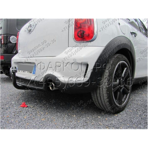 323097600001 WESTFALIA Фаркоп на MINI Countryman 4x4 2010-2017. Вертикальное быстросъемное крепление шара (снятие защищено ключом). Невидимый вырез в бампере. Нагрузки 1200/75 кг, масса фаркопа 21 кг