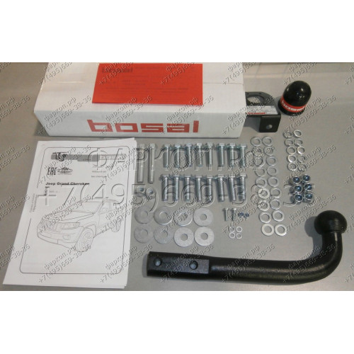4851-A ORIS Фаркоп на Jeep Grand Cherokee 2010-2014, 2014-2021 без подрезки бампера. Тип шара: A. Нагрузки: 3500/140 кг, масса фаркопа 27,6 кг (без электрики в комплекте)