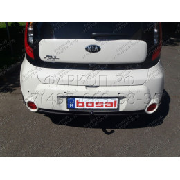 6754-A ORIS Фаркоп на Kia Soul 2014-2019. Необходима подрезка бампера. Тип шара: A. Нагрузки: 1100/75 кг, масса фаркопа 16,8 кг (без электрики в комплекте)