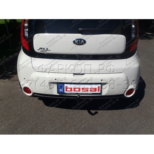 6754-A ORIS Фаркоп на Kia Soul 2014-2019. Необходима подрезка бампера. Тип шара: A. Нагрузки: 1100/75 кг, масса фаркопа 16,8 кг (без электрики в комплекте)