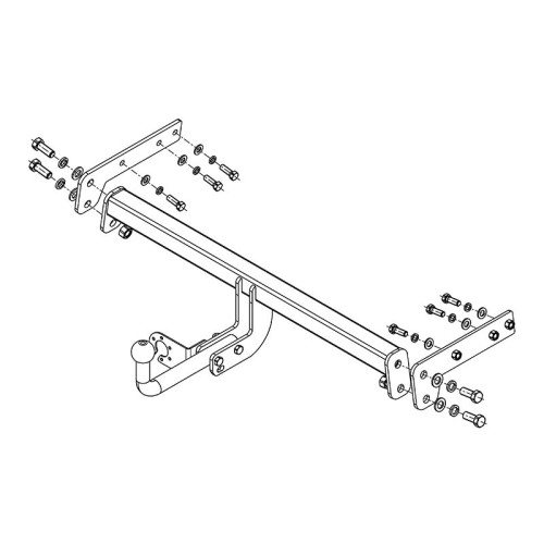 FD 15 AVTOS Фаркоп на Ford S-MAX 2006-2010. Необходима подрезка бампера. Тип шара: A. Нагрузки: 1000/75 кг, масса фаркопа 15 кг (без электрики в комплекте)