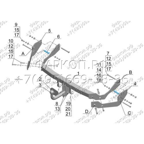 HY 18 AVTOS Фаркоп на Hyundai Santa Fe Classic 2007-2013, Hyundai Santa Fe 2001-2006. Необходима подрезка бампера. Тип шара: A. Нагрузки: 2000/100 кг, масса фаркопа 22 кг (без электрики в комплекте)