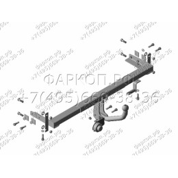 7221 Трейлер Фаркоп для Hyundai Elantra 2007-2011 (производство Корея). Требуется подрезка бампера. Тип шара: A. Нагрузки: 750/50 кг, масса фаркопа 14,6 кг (без э