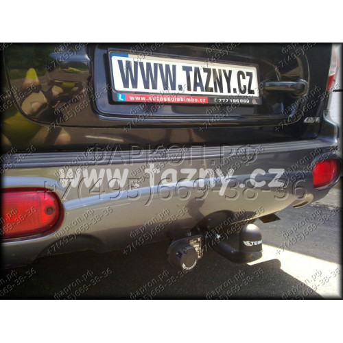 H-270 STEINHOF Фаркоп на Hyundai Santa Fe I, кроме версии 2.4 09/2000-2006. Требуется подрезка бампера. Тип шара: A. Нагрузки: 2300/92 кг, масса фаркопа 23,4 кг (без электрики в комплекте)