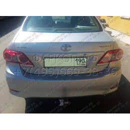 TY 18 AVTOS Фаркоп на Toyota Corolla седан 2007-2013. Необходима подрезка бампера. Тип шара: A. Нагрузки: 1350/75 кг, масса фаркопа 20,5 кг (без электрики в комплект