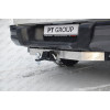 THI-15-991124.00 PT GROUP Фаркоп с нержавеющей накладкой на Sollers ST6 2023-, Sollers ST8 2025-, Toyota Hilux 2015-, JAC T6 2015-, JAC T8 2023-, JAC T8 Pro 2023- без подрезки бампера. Тип шара: E (легкосъемный шар под квадрат). Нагрузки: 3500/140 кг, мас