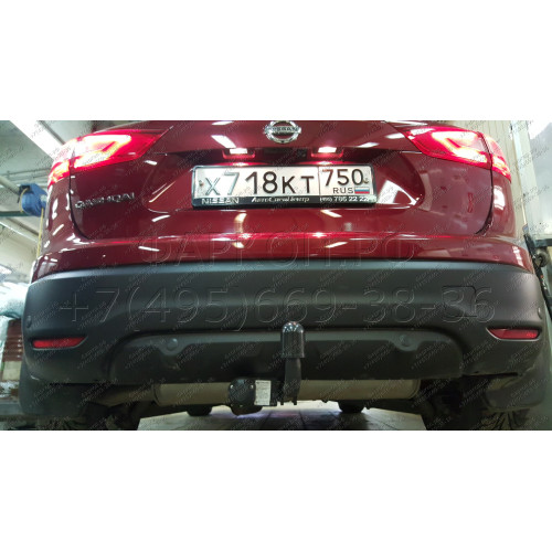 N-096 STEINHOF Фаркоп на Nissan Qashqai J11 (кроме версии со AdBlue) 2014-2018 без подрезки бампера. Тип шара: A. Нагрузки: 1800/100 кг, масса фаркопа 18,2 кг (без электрики в комплекте)