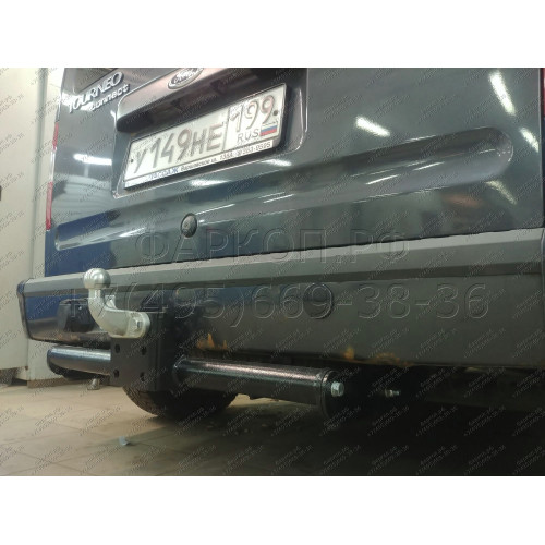 F111-F Лидер-плюс ТСУ для Ford Tourneo Connect 2002-2014 без выреза бампера. Нагрузки: 2000/100 кг, масса фаркопа 23,5 кг (без электрики в комплекте)