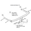 2194-A ORIS Фаркоп на Volkswagen Jetta седан 2011-2019. Необходима подрезка бампера. Тип шара: A. Нагрузки: 1200/50 кг, масса фаркопа 15,2 кг (без электрики в комплекте)