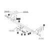 249484 BALTEX Фаркоп на Toyota RAV4 XA30 2005-2013 (в т.ч. Long) без снятия и выреза бампера. Тип шара: A. Нагрузки: 1850/100 кг, масса фаркопа 21,9 кг (без электрики в комплекте)