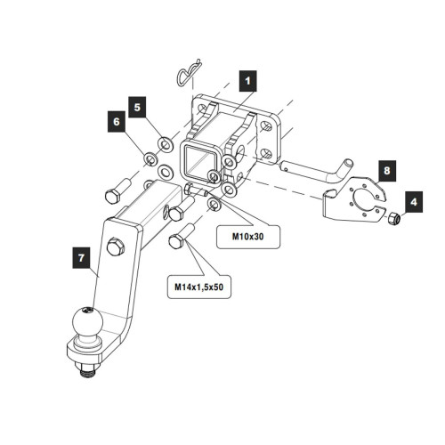 289236 TOWRUS Фаркоп на Haval H9 2024-, Tank 500 06/2023-, Haval H5 2024-, Tank 300 2022-, Tank 300 Adventure 2022-, Tank 400 2023-. Необходима подрезка бампера. Тип шара: EA (E с антистуком). Нагрузки: 2500/120 кг, масса фаркопа 10,2 кг (без электрики в 