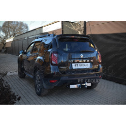 RDU-16-991124.00 PT GROUP Распродажа! Фаркоп с нержавеющей накладкой на Renault Duster 2016-2020 без подрезки бампера. Тип шара: E (легкосъемный шар под квадрат). Н