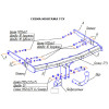 3960-A ORIS Фаркоп на Ford S-MAX 2006-2015. Необходима подрезка бампера. Тип шара: A. Нагрузки: 1200/50 кг, масса фаркопа 15,5 кг (без электрики в комплекте)