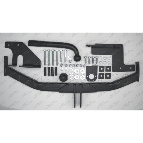 3985-A ORIS Фаркоп на Ford Ecosport 2WD/4WD 2014-2019 без выреза в бампере. Тип шара: A. Нагрузки: 1200/75 кг, масса фаркопа 18,4 кг (без электрики в комплекте)