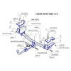 5506-A ORIS Фаркоп на Honda HR-V 1999-2006. Необходима подрезка бампера. Тип шара: A. Нагрузки: 1200/75 кг, масса фаркопа 21,5 кг (без электрики в комплекте)