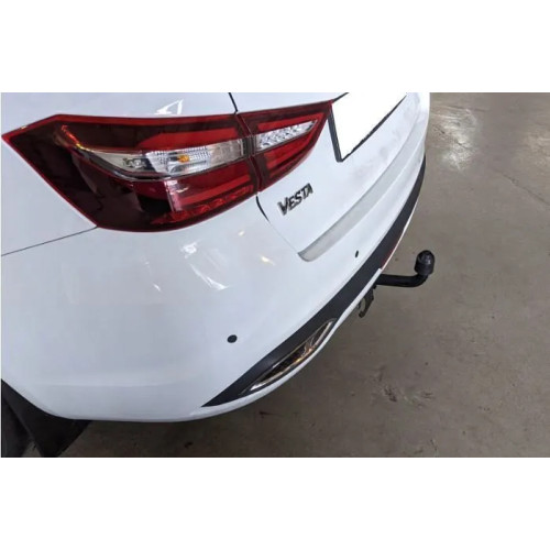 6006.12 SHERIFF Фаркоп на Lada Vesta NG седан 2023- без подрезки бампера. Тип шара: A. Нагрузки: 900/75 кг, масса фаркопа 14,4 кг (без электрики в комплекте)