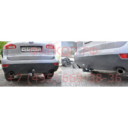 6308-A ORIS Фаркоп на Subaru Tribeca 2006-2014 без выреза в бампере. Тип шара: A. Нагрузки: 1500/75 кг, масса фаркопа 18 кг (без электрики в комплекте)