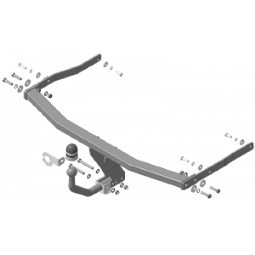 91708-A MOTODOR Фаркоп с оцинкованным шаром на Renault Megane III хетчбек 2008/12-2016, Renault Scenic 2 2003-2009, Renault Grand Scenic 2 2003-2009, Renault Scenic 3 2009/06-2016, Renault Grand Scenic 3 2009/06-2016. Вырез в бампере требуется для некотор