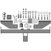 93117-E MOTODOR Фаркоп на Haval H3 2024- без снятия и выреза бампера. Тип шара: E (полностью оцинкованная вставка с шаром). Нагрузки 1200/50 кг, масса фаркопа 19,9 кг (без электрики в комплекте)