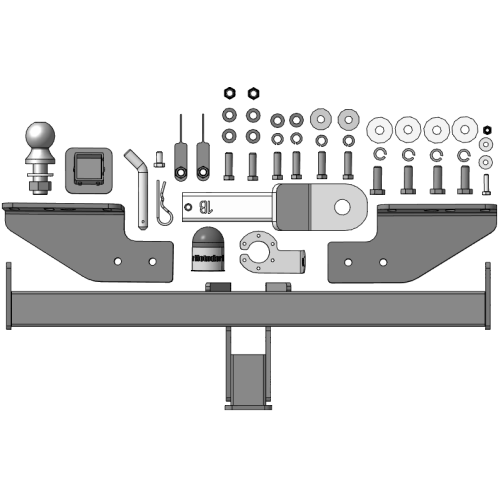 93117-E MOTODOR Фаркоп на Haval H3 2024- без снятия и выреза бампера. Тип шара: E (полностью оцинкованная вставка с шаром). Нагрузки 1200/50 кг, масса фаркопа 19,9 кг (без электрики в комплекте)