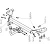 93119-A MOTODOR Фаркоп с оцинкованным шаром на Haval F7 2024-, Haval F7x 2025- без выреза в бампере. Тип шара: A. Нагрузки: 1500/75 кг, масса фаркопа 17,9 кг (без электрики в комплекте)