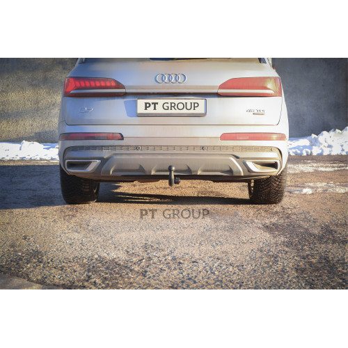 AUQ-15-991422.00 PT GROUP Фаркоп на Audi Q7 2015-, Audi Q8 2018-, Volkswagen Touareg 2018-. Необходима подрезка бампера. Тип шара: AV (вертикально-съемный с ключом). Нагрузки: 3500/140 кг, масса фаркопа 21 кг (без электрики в комплекте)