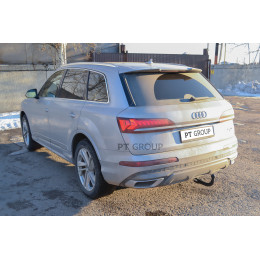 AUQ-15-991422.00 PT GROUP Фаркоп на Audi Q7 2015-, Audi Q8 2018-, Volkswagen Touareg 2018-. Необходима подрезка бампера. Тип шара: AV (вертикально-съемный с ключом). Нагрузки: 3500/1
