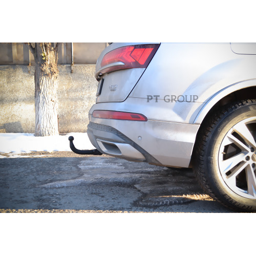 AUQ-15-991422.00 PT GROUP Фаркоп на Audi Q7 2015-, Audi Q8 2018-, Volkswagen Touareg 2018-. Необходима подрезка бампера. Тип шара: AV (вертикально-съемный с ключом). Нагрузки: 3500/140 кг, масса фаркопа 21 кг (без электрики в комплекте)