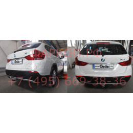 B018A GALIA Полностью оцинкованный фаркоп на BMW X1 E84 2009-2015, кроме M-обвеса. Подрозетник убирается за бампер. Тип шара: A. Без выреза бампера. Нагрузк