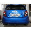 C070C GALIA Полностью оцинкованный фаркоп на Chevrolet Aveo хетчбек 2011-2015. Подрозетник убирается за бампер. Тип шара: C (горизонтальный съемный). Невидимый вырез бампера. Нагрузки: 1200/50 кг, масса фаркопа 15,17 кг
