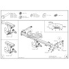 C070C GALIA Полностью оцинкованный фаркоп на Chevrolet Aveo хетчбек 2011-2015. Подрозетник убирается за бампер. Тип шара: C (горизонтальный съемный). Невидимый вырез бампера. Нагрузки: 1200/50 кг, масса фаркопа 15,17 кг