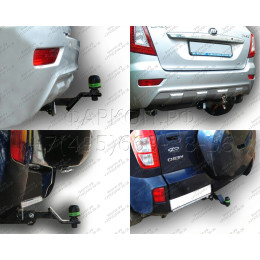 C105-AE Лидер-плюс ТСУ для Chery Tiggo (FL) 2011-2014, ТагАЗ Vortex Tingo (FL) 2010-2013, Lifan X60 2011-2021 без снятия и выреза бампера. Тип шара: AE. Нагрузки: 1000/75 кг, масса фарк