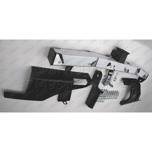 CRV-07-991124.00 PT GROUP Фаркоп с нержавеющей накладкой на Honda CR-V 2007-2012 без подрезки бампера. Тип шара: E (легкосъемный шар под квадрат). Нагрузки: 2000/100 кг, масса фаркопа 20,8 кг (без электрики в комплекте)