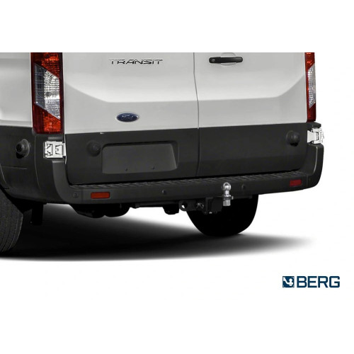 F.1814.002 BERG Фаркоп на Ford Transit 2014- без снятия и подрезки бампера. Тип шара: E. Нагрузки: 2700/100 кг, масса фаркопа 22,5 кг (без электрики в комплекте)