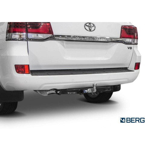 F.5713.001 BERG Фаркоп на Toyota Land Cruiser 200 (кроме Executive, TRD) 2007-2021, Lexus LX 2007-2022 без снятия и подрезки бампера. Тип шара: F. Нагрузки: 1500/75 кг, масса фаркопа 18 кг (без электрики в комплекте)