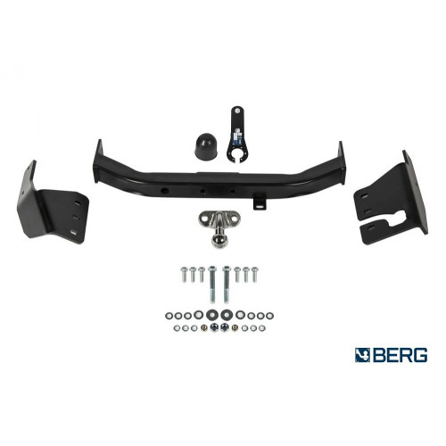 F.5715.001 BERG Фаркоп на Toyota Fortuner (кроме TRD) 2017- без снятия и подрезки бампера. Тип шара: F. Нагрузки: 1500/75 кг, масса фаркопа 21 кг (без электрики в комплекте)