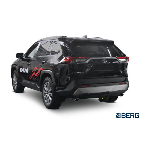F.5717.003 BERG Фаркоп на Toyota RAV4 2019-2025, Suzuki Across 2020-2025. Требуется подрезка бампера. Тип шара: VM (быстросъемный). Нагрузки: 2000/75 кг, масса фаркопа 24 кг (без электрики в комплекте)