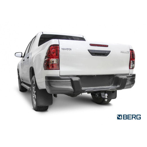 F.5718.001 BERG Фаркоп на Toyota Hilux 2015-, JAC T6 2018- (сборка РФ), JAC T8 Pro 2023- (сборка РФ), Sollers ST6 2023-, Sollers ST8 2025- без снятия и подрезки бампера. Тип шара: E. Нагрузки: 3500/120 кг, масса фаркопа 29 кг (без электрики в комплекте)